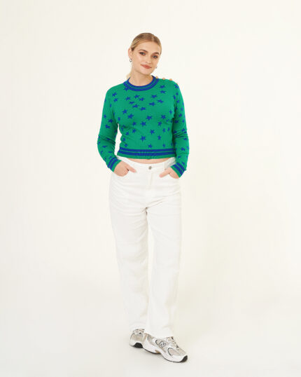 Sweater Crop con Estrellas