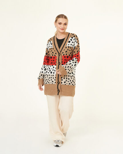 Cardigan Oversize Animal Print